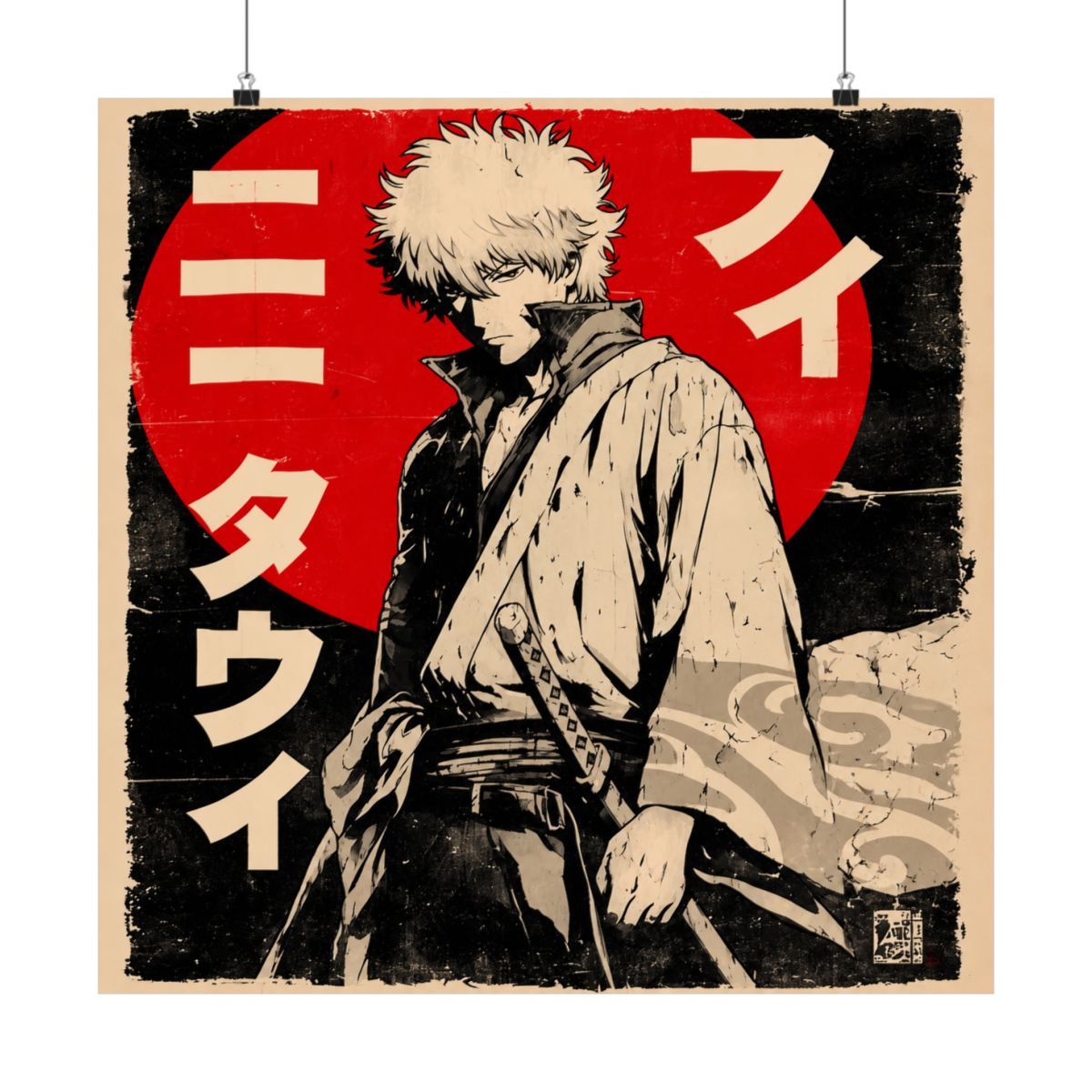 Gintoki Chad Energy Poster | Gintama - Official Posters & Wall Art merchandise
