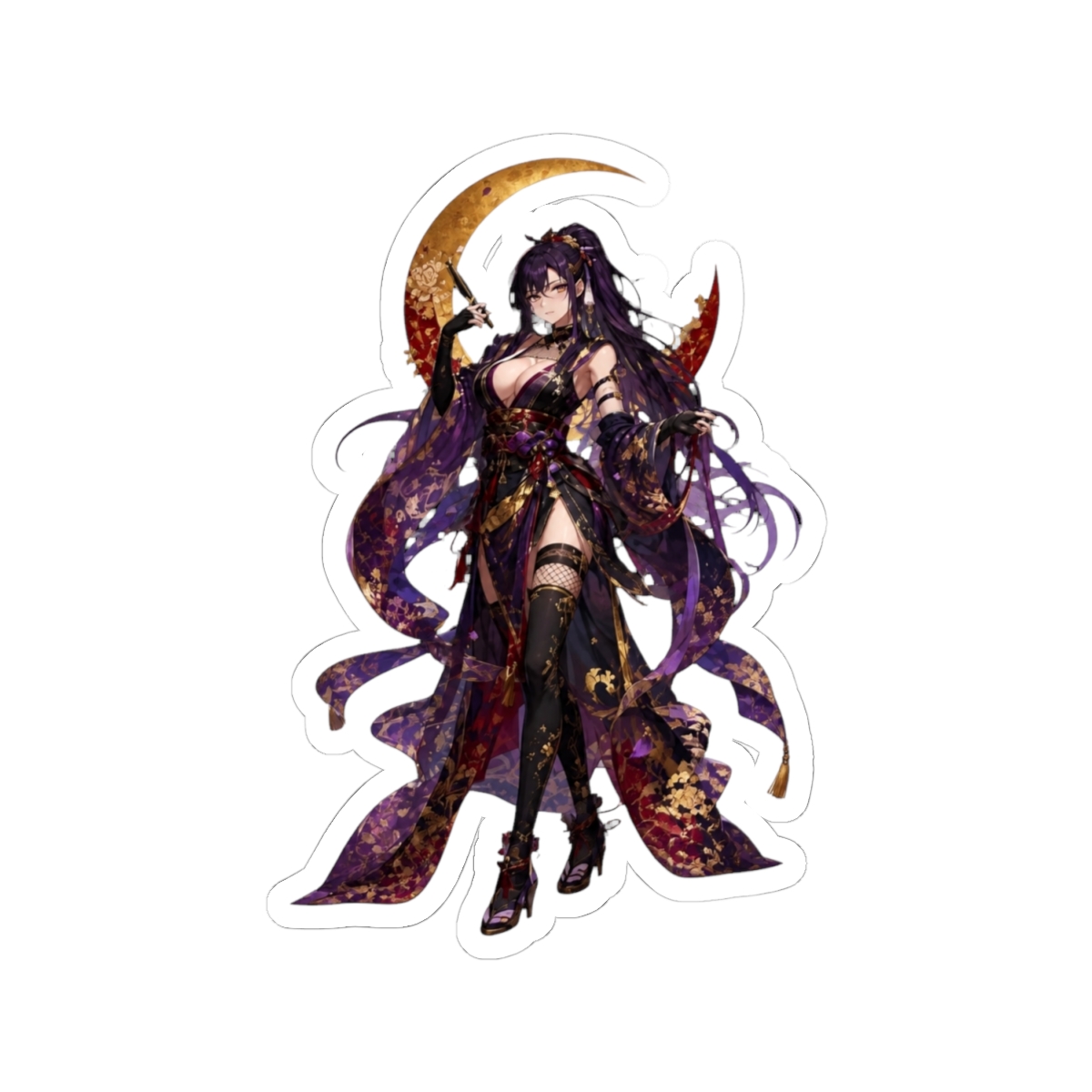 Ayame Sarutobi Elegant Japanese Anime Art | Gintama Ninja Waifu Aesthetic - alternate angle 1, merchandise
